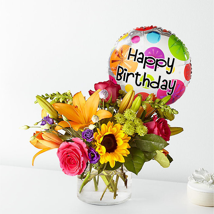Best Day Bouquet with Birthday Balloon