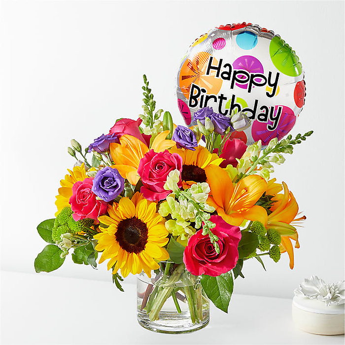 Best Day Bouquet with Birthday Balloon